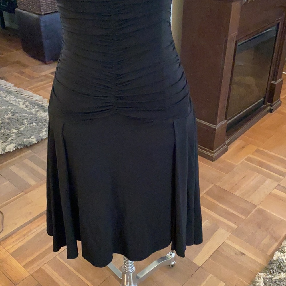 NWOT BCBGMaxAzria stretchy sleeveless evening dress with beautiful ruching. - Picture 6 of 16